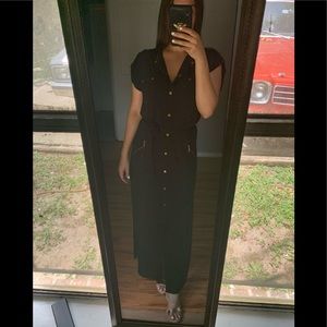 Michael Kors Black Cargo Maxi Dress